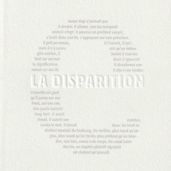 La Disparition par Georges Perec (1969), un brillant&nbsp;coup